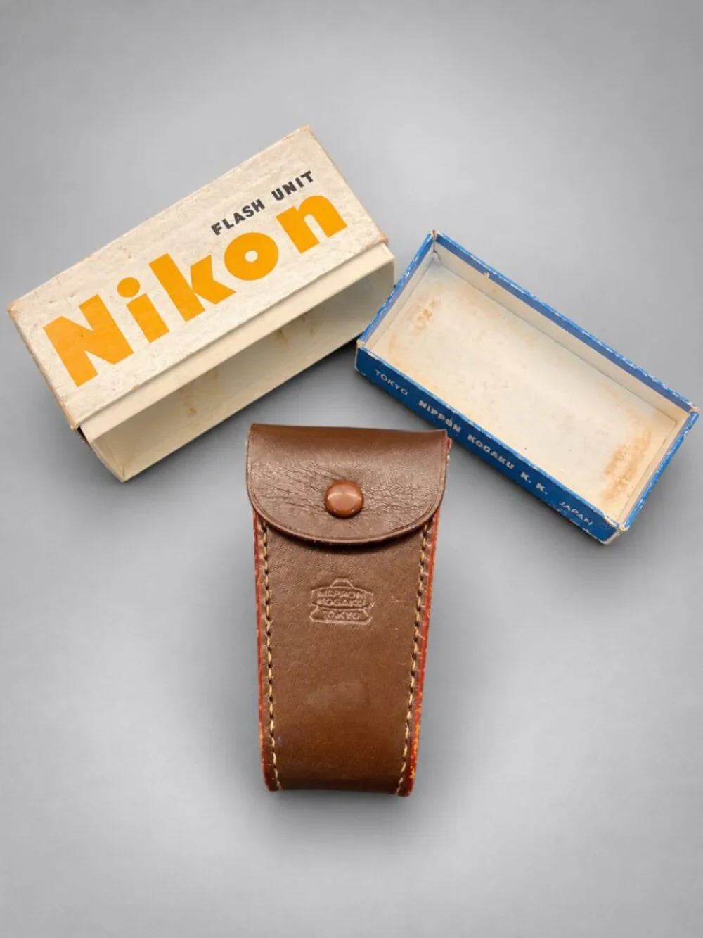 Vintage Nikon BC IV Pocket Flash Unit for Nikon S2 Nippon Kogaku w/ Case & Box